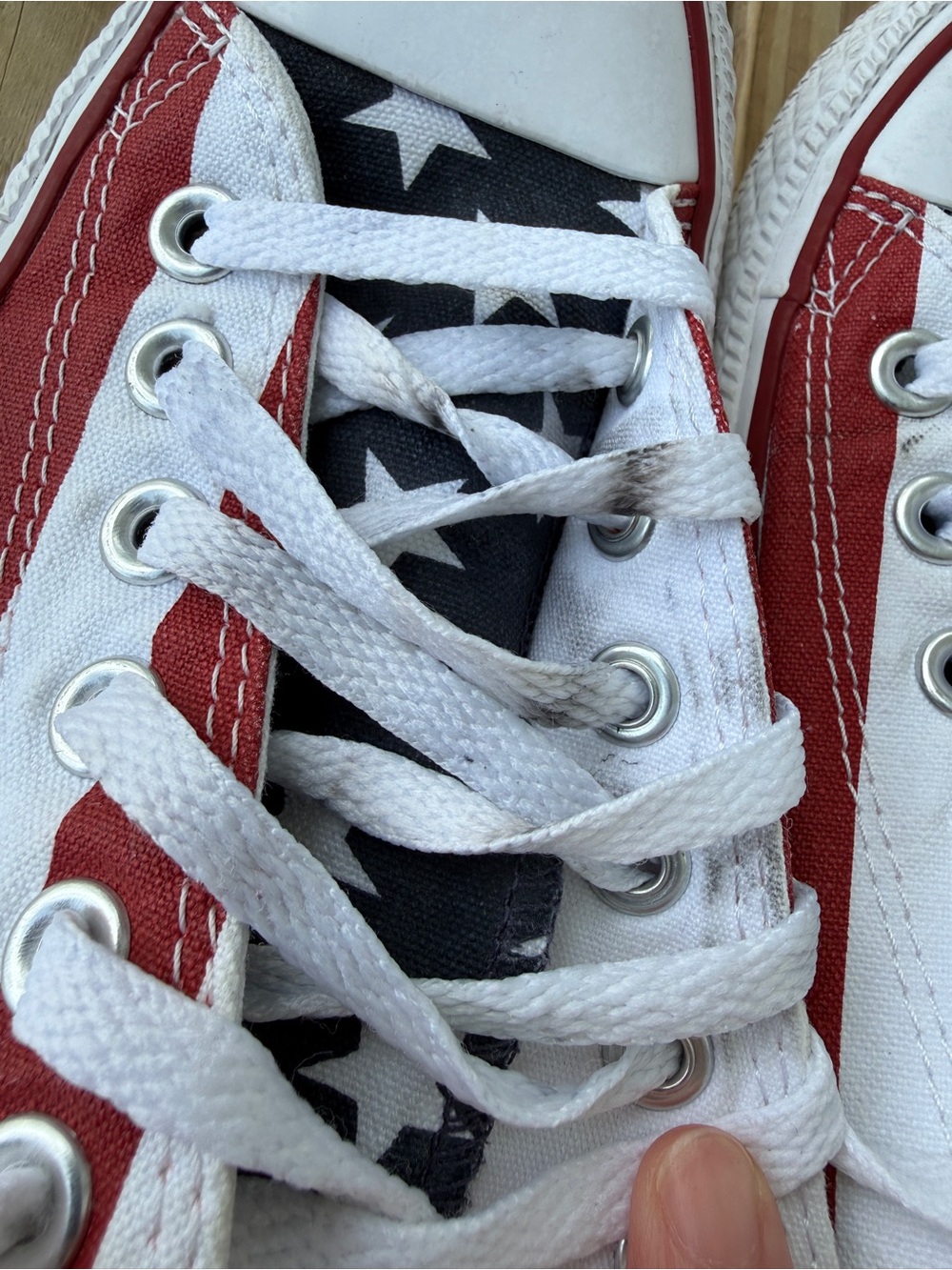 Converse All Star USA Women’s 7 American Flag Red White Blue Low M3494 - Picture 8 of 8